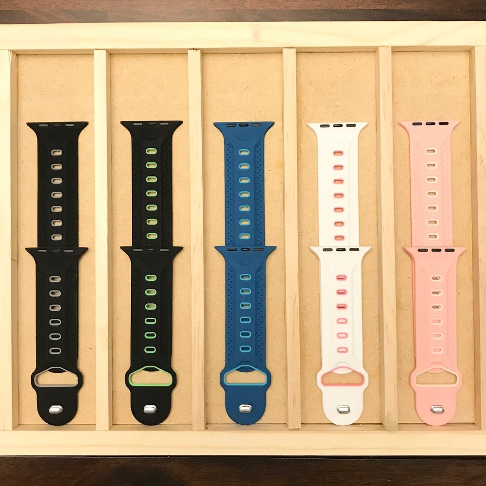 Apple Watch 42mm 44mm Band Soft Silicone Duo Color
